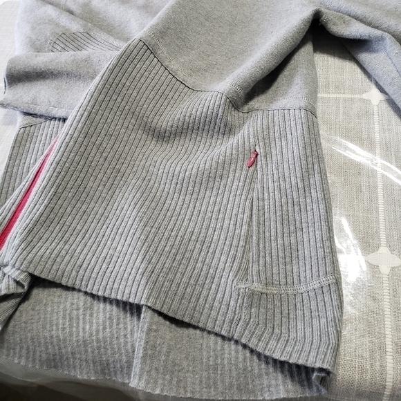 TITLE Nine Full Zip Sweater, Color Pink and Gray, Size S - Picture 12 of 15